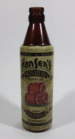 Hansen's Signature Sarsaparilla Soda Amber Brown Glass Pop Bottle Collectible 414mL Empty - Treasure Valley Antiques & Collectibles