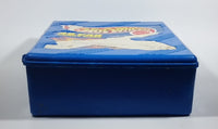 1998 Hot Wheels 48 Car Carrying Case Blue Plastic Container (Sticker Peeled) - Treasure Valley Antiques & Collectibles