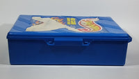 1998 Hot Wheels 48 Car Carrying Case Blue Plastic Container (Sticker Peeled) - Treasure Valley Antiques & Collectibles