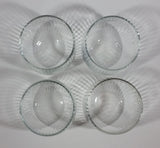 Set of 4 Ribbed Small Clear 2 3/4" Ribbed Drinking Glasses - Treasure Valley Antiques & Collectibles