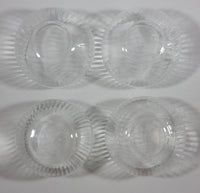 Set of 4 Ribbed Small Clear 2 3/4" Ribbed Drinking Glasses - Treasure Valley Antiques & Collectibles