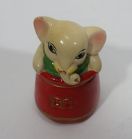 Vintage Cute Circus Elephant Ceramic Pencil Sharpener - Treasure Valley Antiques & Collectibles