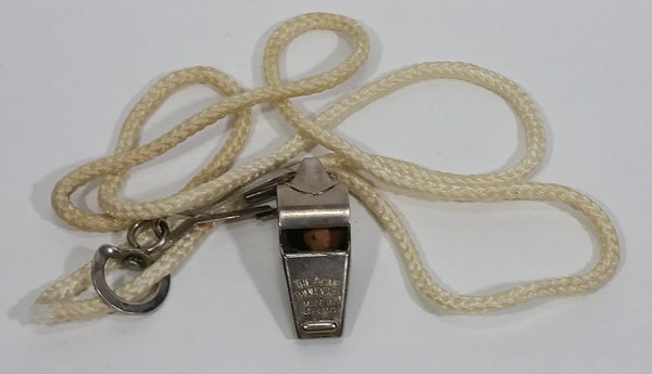 The Acme Thunderer Small Metal Whistle with String - Used - Treasure Valley Antiques & Collectibles