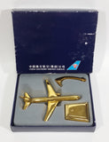 Extremely Rare China Southern Airlines (Group) Boeing Jumbo Jet Airplane Gold Plated Desk Model - Treasure Valley Antiques & Collectibles