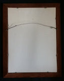 Rare Vintage Columbian Craftsmen Printing Press Quality Since 1859 Wood Framed Advertising Mirror