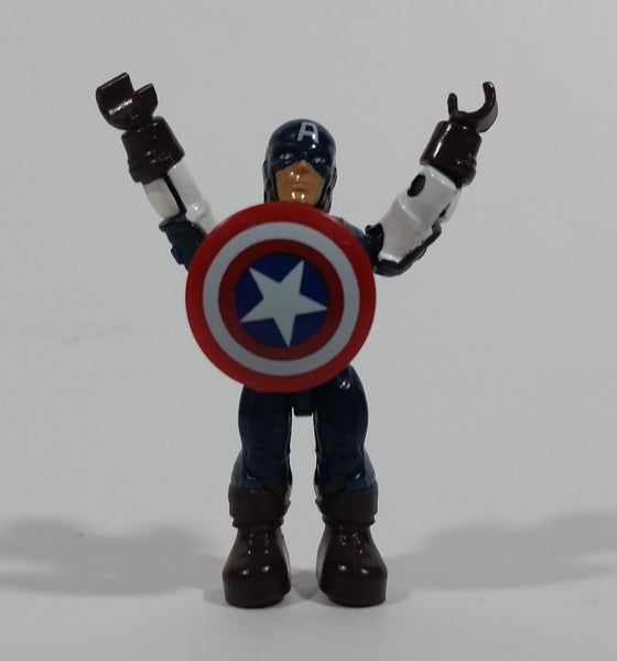 Marvel Comics Mega Blocks Miniature Tiny Captain America Mini 2" Toy Action Figure Super Hero Collectible - Treasure Valley Antiques & Collectibles