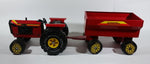 Vintage Tonka Tractor with Trailer XMB-975 Red Pressed Steel Toy Farming Machinery Vehicle Collectible - Treasure Valley Antiques & Collectibles