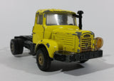 Rare Vintage Corgi Major Berliet Yellow Semi Truck Rig Tractor with Driver Die Cast Toy Car Vehicles Made in Great Britain