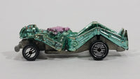 1993 Hot Wheels Speed Demons Zombot Chrome Green Blue With Pink Gun Die Cast Toy Car Soldier Robot Vehicle