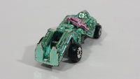 1993 Hot Wheels Speed Demons Zombot Chrome Green Blue With Pink Gun Die Cast Toy Car Soldier Robot Vehicle