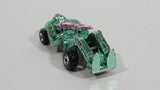 1993 Hot Wheels Speed Demons Zombot Chrome Green Blue With Pink Gun Die Cast Toy Car Soldier Robot Vehicle