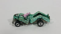 1993 Hot Wheels Speed Demons Zombot Chrome Green Blue With Pink Gun Die Cast Toy Car Soldier Robot Vehicle