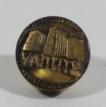 Vancity Vancouver Buildings Small Tiny Round Brass Metal Lapel Pin