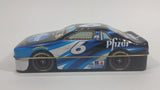 2001 Palmers Double Crisp Mark Martin #6 Ford Nascar Race Car Shaped Tin Collectible #60037 - Empty - Treasure Valley Antiques & Collectibles