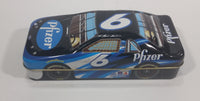 2001 Palmers Double Crisp Mark Martin #6 Ford Nascar Race Car Shaped Tin Collectible #60037 - Empty - Treasure Valley Antiques & Collectibles