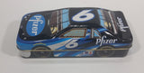 2001 Palmers Double Crisp Mark Martin #6 Ford Nascar Race Car Shaped Tin Collectible #60037 - Empty - Treasure Valley Antiques & Collectibles