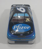 2001 Palmers Double Crisp Mark Martin #6 Ford Nascar Race Car Shaped Tin Collectible #60037 - Empty - Treasure Valley Antiques & Collectibles