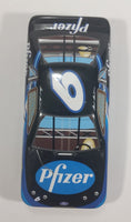 2001 Palmers Double Crisp Mark Martin #6 Ford Nascar Race Car Shaped Tin Collectible #60037 - Empty - Treasure Valley Antiques & Collectibles