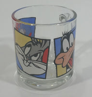 1994 Warner Bros. Looney Tunes Bugs Bunny Daffy Duck Tazmanian Devil Clear Glass Drinking Cup with Handle - Treasure Valley Antiques & Collectibles