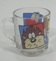 1994 Warner Bros. Looney Tunes Bugs Bunny Daffy Duck Tazmanian Devil Clear Glass Drinking Cup with Handle - Treasure Valley Antiques & Collectibles