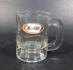 Vintage A & W "the difference is delicious" Clear Glass 3 1/4" Miniature Root Beer Mug - Treasure Valley Antiques & Collectibles