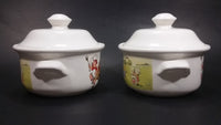 1996 Westwood Campbell's Kid's Ceramic Soup Bowls With Lids and Handles Set of 2 - Treasure Valley Antiques & Collectibles