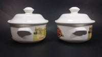 1996 Westwood Campbell's Kid's Ceramic Soup Bowls With Lids and Handles Set of 2 - Treasure Valley Antiques & Collectibles