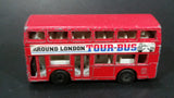 Vintage 1986-1991 Matchbox Leyland Titan Around London Tour Bus Double Decker Red Die Cast Toy Car Vehicle