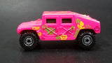 1996 Hot Wheels Mod Bod Humvee Bright Pink Peace Love Die Cast Toy SUV Car Vehicle - Treasure Valley Antiques & Collectibles