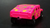 1996 Hot Wheels Mod Bod Humvee Bright Pink Peace Love Die Cast Toy SUV Car Vehicle - Treasure Valley Antiques & Collectibles