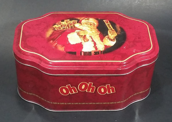 Oh Henry! OH OH OH Santa Claus Christmas Holiday Red Tin Container Collectible