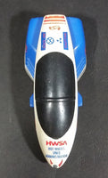 1996 Warner Hot Wheels GM Lean Machine Space Agency HWSA Research Ship White & Blue Die Cast Toy Planetary Exploration Rocket Vehicle