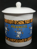 Vintage United Features Syndicate Peanuts Snoopy Cartoon Character White Ceramic Lidded Cookie Jar Collectible - Treasure Valley Antiques & Collectibles