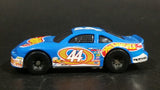 2000 Hot Wheels Racer Nascar #44 7/20 Blue Die Cast Toy Race Car Vehicle McDonald's Happy Meal