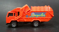 1992 Hot Wheels Recycling Truck Orange Die Cast Plastic Toy Car Vehicle with Moving Dumper