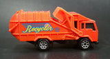 1992 Hot Wheels Recycling Truck Orange Die Cast Plastic Toy Car Vehicle with Moving Dumper