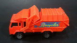 1992 Hot Wheels Recycling Truck Orange Die Cast Plastic Toy Car Vehicle with Moving Dumper - Treasure Valley Antiques & Collectibles