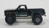 Rare Vintage Yatming 4x4 Chevy Pickup Truck Black No. 1091 Die Cast Toy Car Vehicle