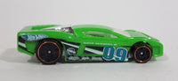 2013 Hot Wheels Vertical Velocity 5 Reverb Bright Green Die Cast Plastic Toy Car Vehicle - Treasure Valley Antiques & Collectibles