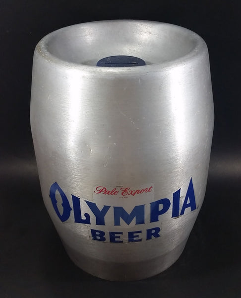 Rare Vintage Olympia Beer Pale Export Reynolds Aluminum Tapper Keg Coin Bank Breweriana Collectible