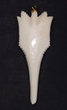 Vintage Highly Detailed Carved Bone Mask Necklace Pendant - Treasure Valley Antiques & Collectibles