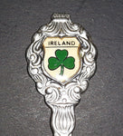 Vintage Irish Shamrock Enamel Emblem Spoon - Treasure Valley Antiques & Collectibles