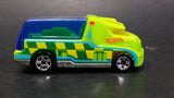 2014 Hot Wheels City Rescue Rapid Response Ambulance Lime Green Die Cast Toy Car Emergency Rescue Vehicle - Treasure Valley Antiques & Collectibles