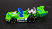 2014 Hot Wheels Race Track Aces Let's Go Bright Green Die Cast Toy Car Go Kart Vehicle - Treasure Valley Antiques & Collectibles