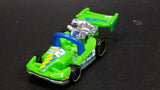 2014 Hot Wheels Race Track Aces Let's Go Bright Green Die Cast Toy Car Go Kart Vehicle - Treasure Valley Antiques & Collectibles