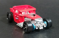 2014 Hot Wheels Trackin' Trucks: Road Roller Bone Shaker Red Die Cast Toy Car Hot Rod Vehicle