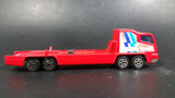 Vintage Majorette Transporteur Semi Truck Rig "Racing Team" Red Die Cast Toy Car Vehicle - Treasure Valley Antiques & Collectibles
