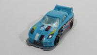 2012 Hot Wheels Thrill Racers Race Course 24 / Seven Light Blue Die Cast Toy Race Car Vehicle - Treasure Valley Antiques & Collectibles