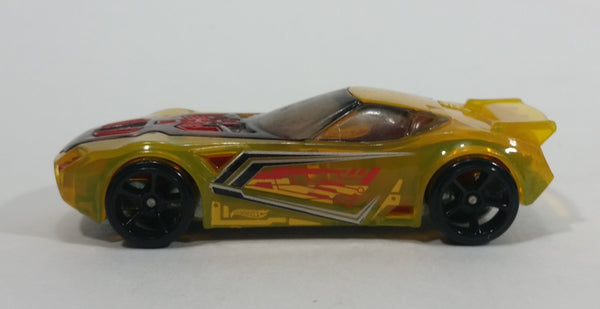 2014 Hot Wheels Race X-Raycers Nerve Hammer Transparent Yellow Die Cast Toy Car Vehicle - Treasure Valley Antiques & Collectibles