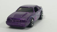 2009 Hot Wheels Mustang 45th Anniversary '92 Ford Mustang Dark Purple Die Cast Toy Car Vehicle